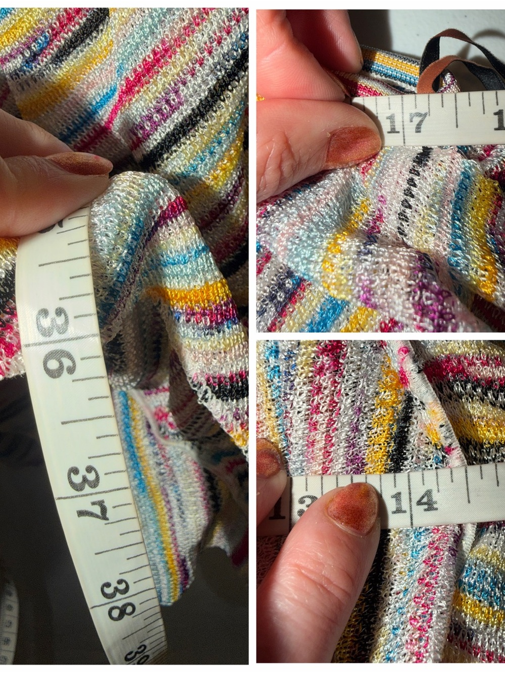 Missoni White Multicolor Ruffle Mini Dress Bow Knit 4 Wedding Guest Party NWT 🟡 - Picture 6 of 14